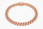 Cuban Necklace 14k Solid Gold Iced Out Lab Diamond 8mm