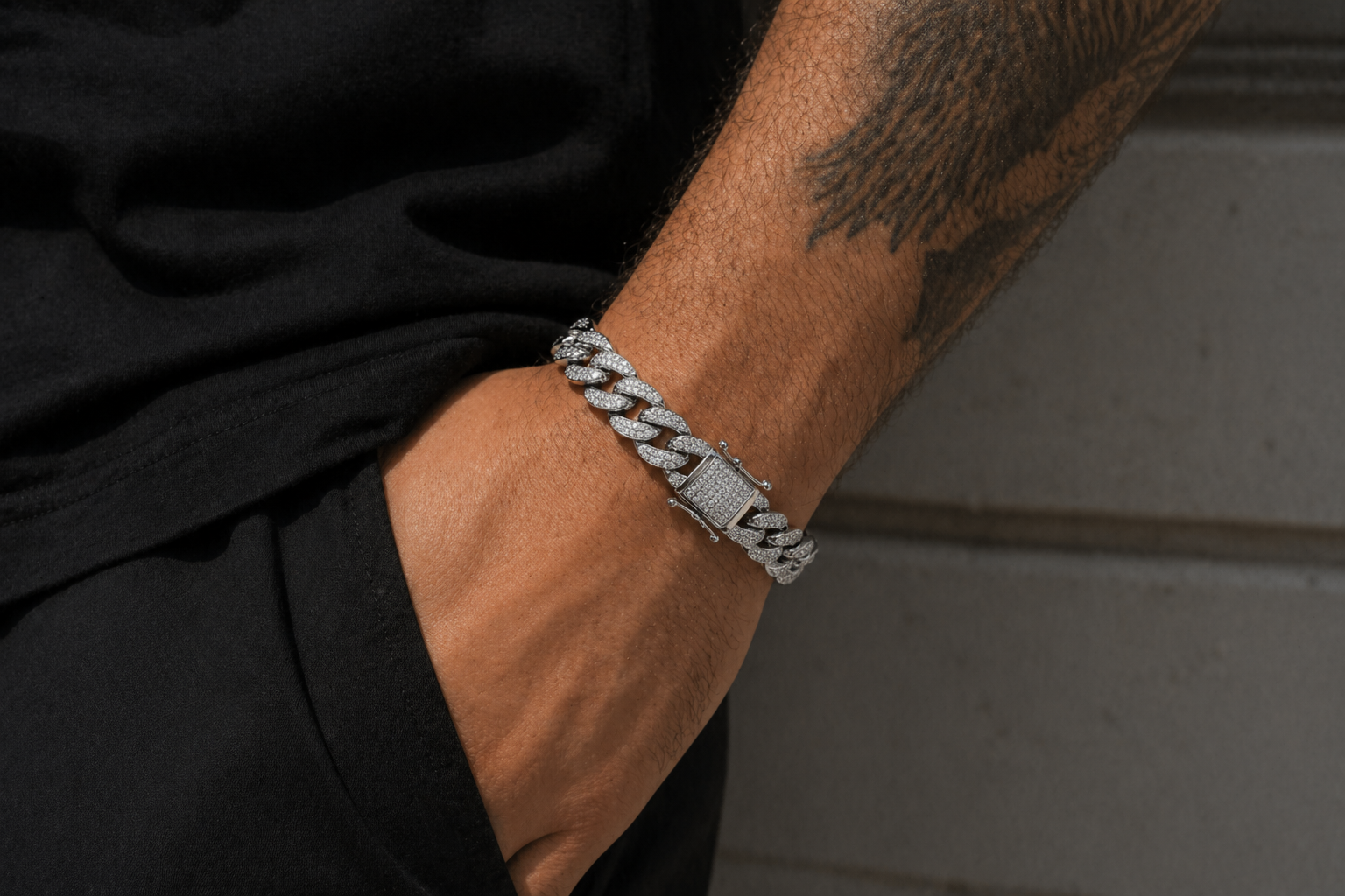 iced out cuban bracelet 