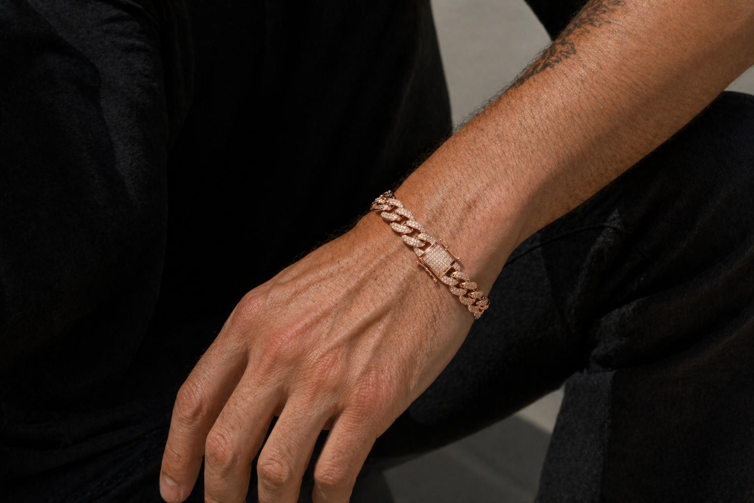 iced out cuban bracelet 