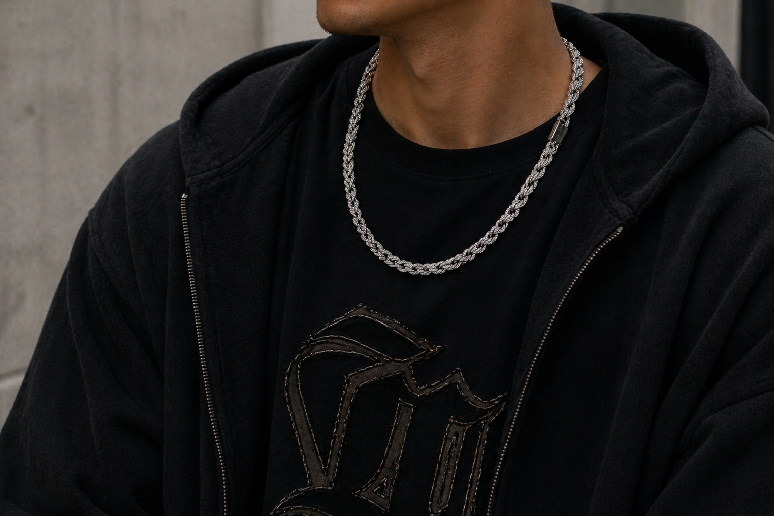Iced Lab Grown Rope Chain