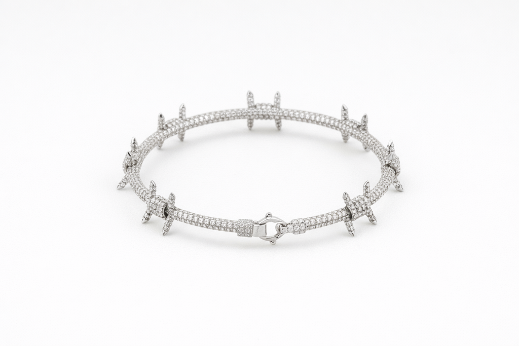 Barbed Wire Lab Grown Diamond Bracelet