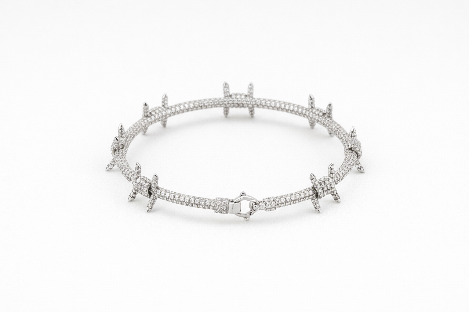 Barbed Wire Lab Grown Diamond Bracelet