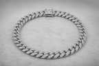 Cuban Necklace 14k Solid Gold Iced Out Lab Diamond 8mm