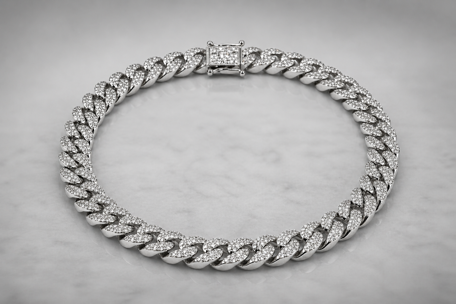 Cuban lab grown necklace