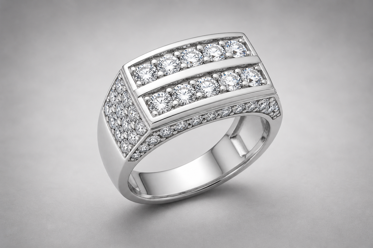 Men’s Lab-Grown Diamond Statement Ring