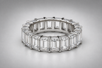 Emerald Cut Lab Grown Diamond Eternity Band