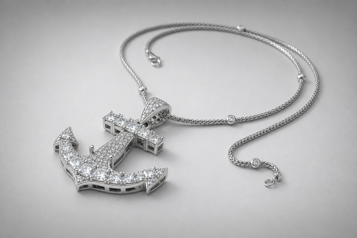 Anchor Lab Grown Diamond Necklace – AuraLab by Gems & Diamonds Inc