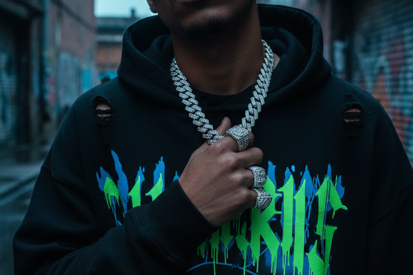 8mm cuban necklace streetwear