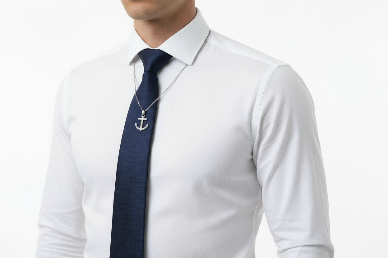 Anchor 3.0 ctw Diamond Necklace 14k