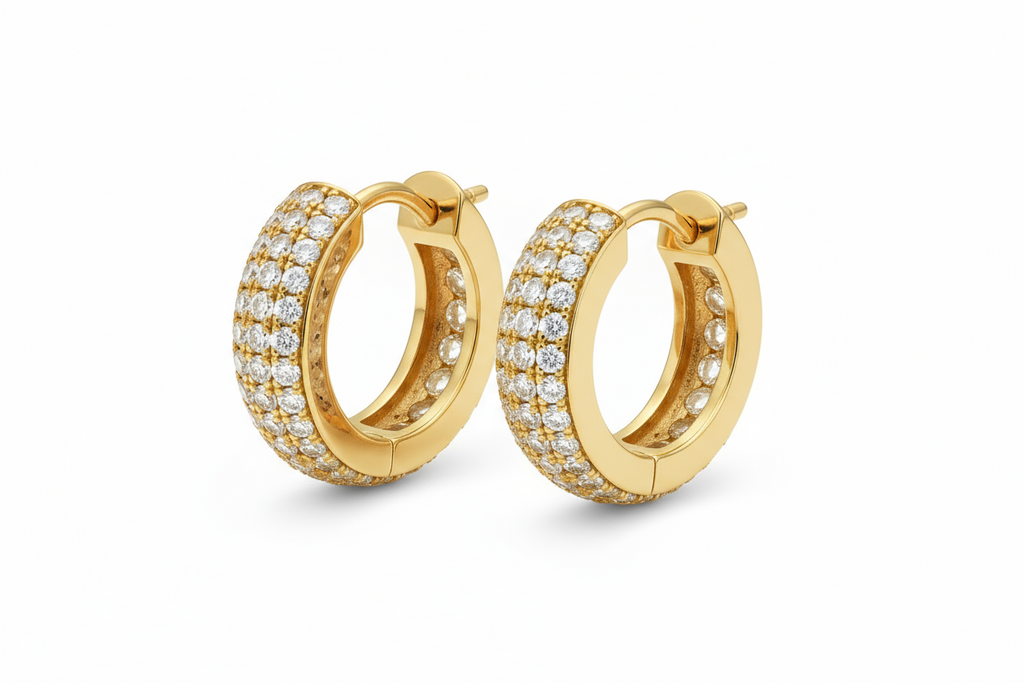 Lab Grown Diamond Huggie Hoops 14k