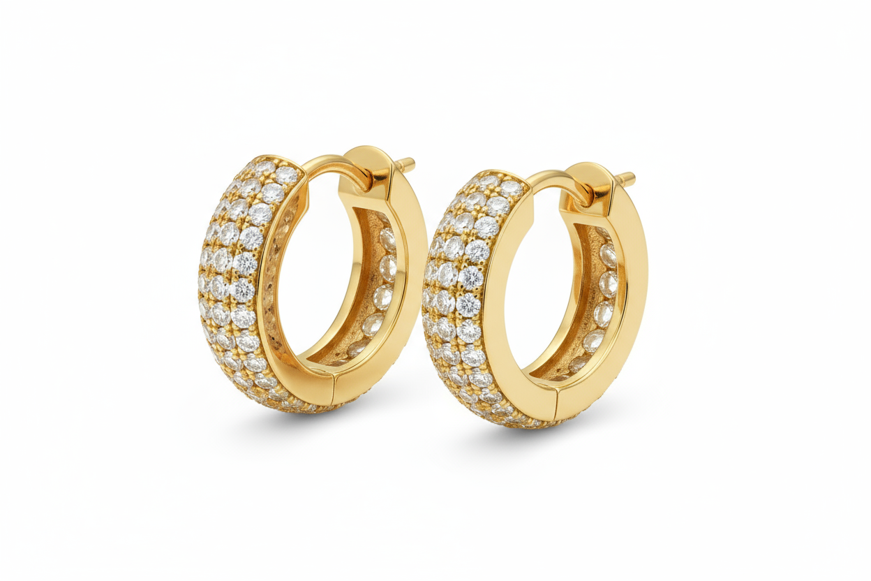 Lab Grown Diamond Huggie Hoops 14k