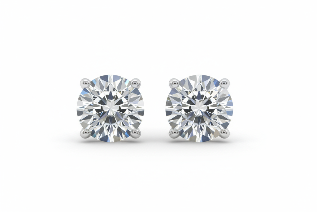 generate a photo of 1.50 ctw studs make sure it looks that weight