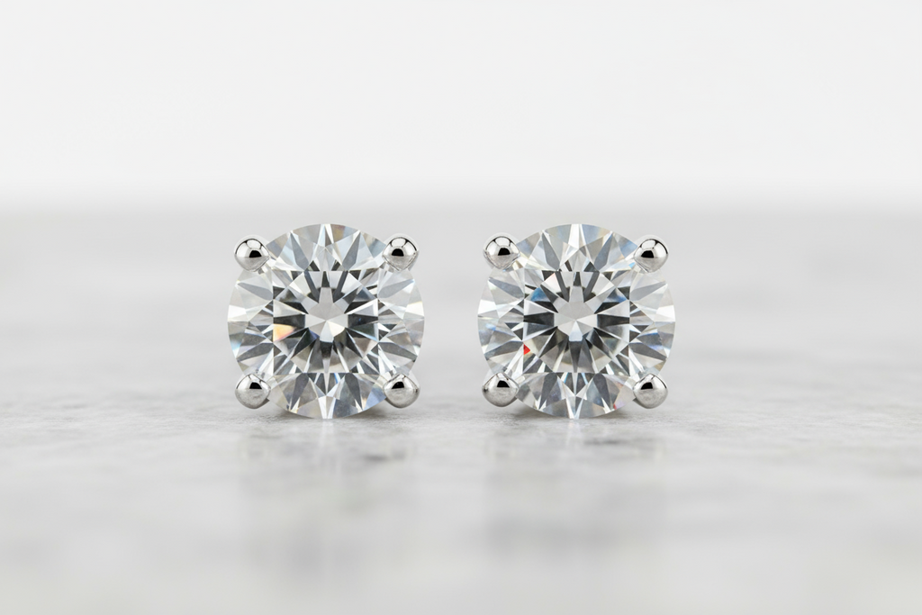 Lab Grown Diamond  0.75 ctw Studs 14k