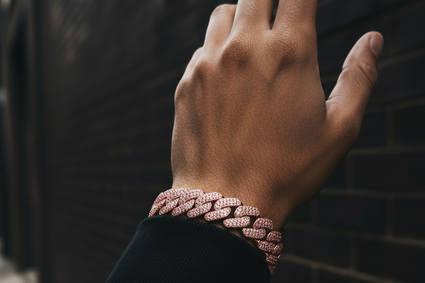 iced out cuban bracelet 