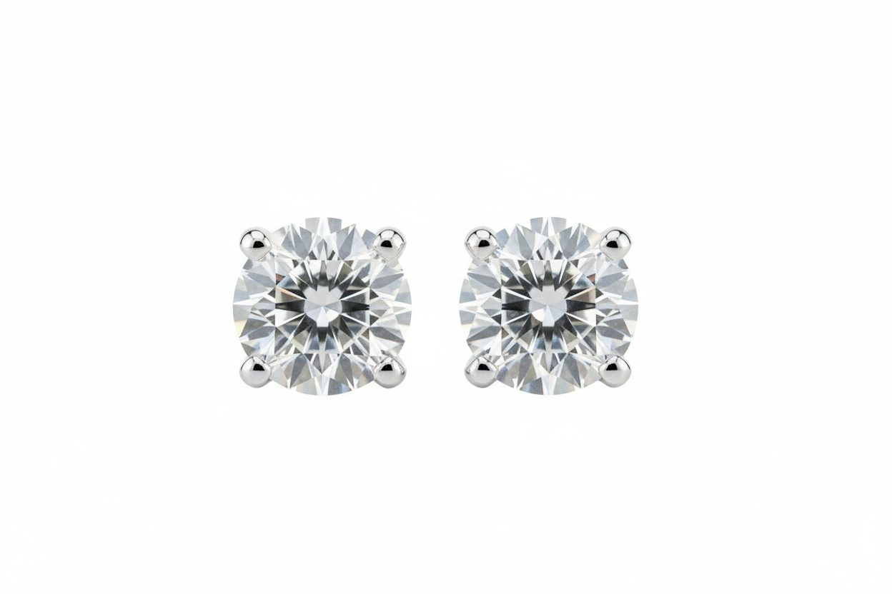 Lab Grown Diamond  0.75 ctw Studs 14k