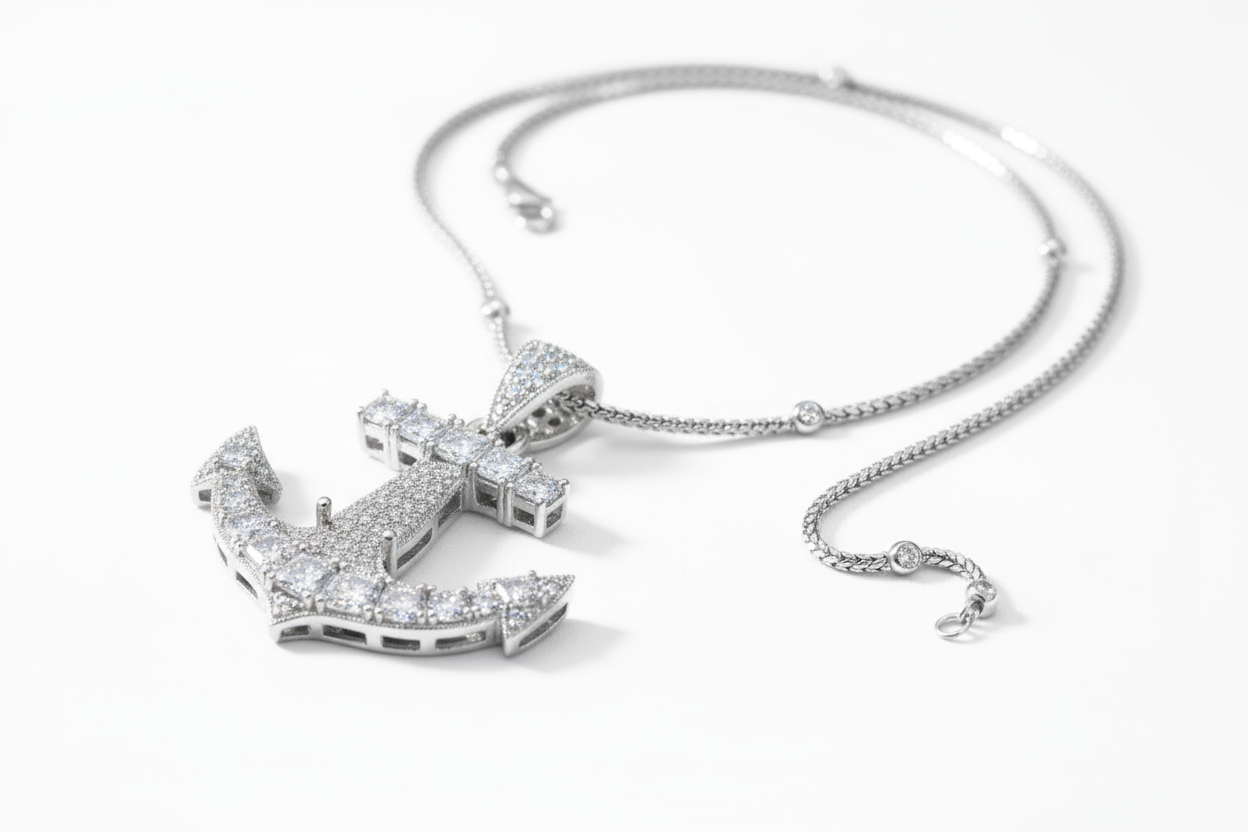 Anchor 3.0 ctw Diamond Necklace 14k