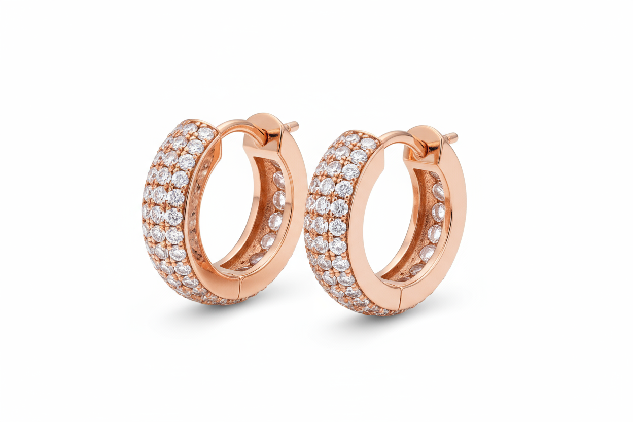 Lab Grown Diamond Huggie Hoops 14k