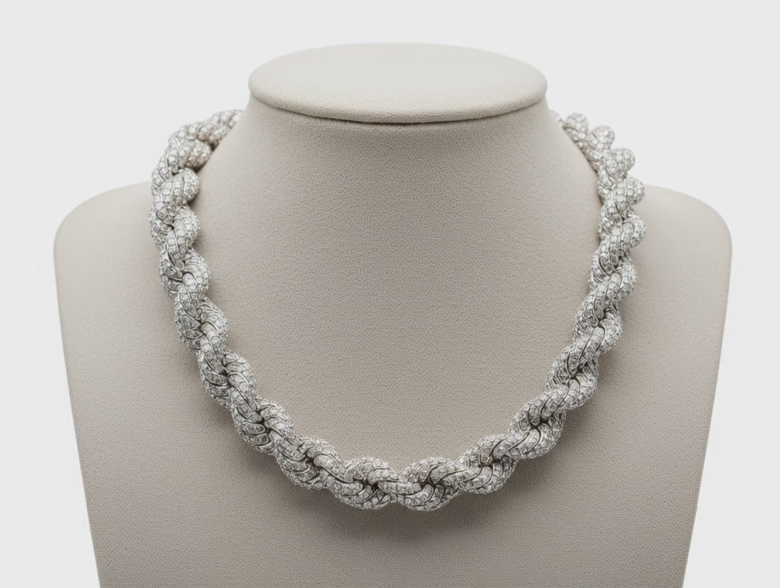 Iced Lab Grown Rope Chain