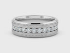Men’s Milgrain Lab Grown Diamond Channel Band