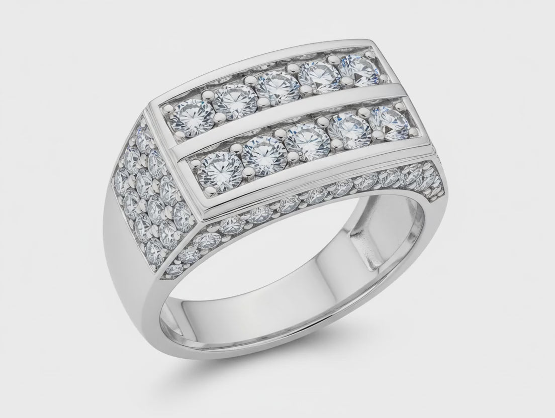 Men’s Lab-Grown Diamond Statement Ring