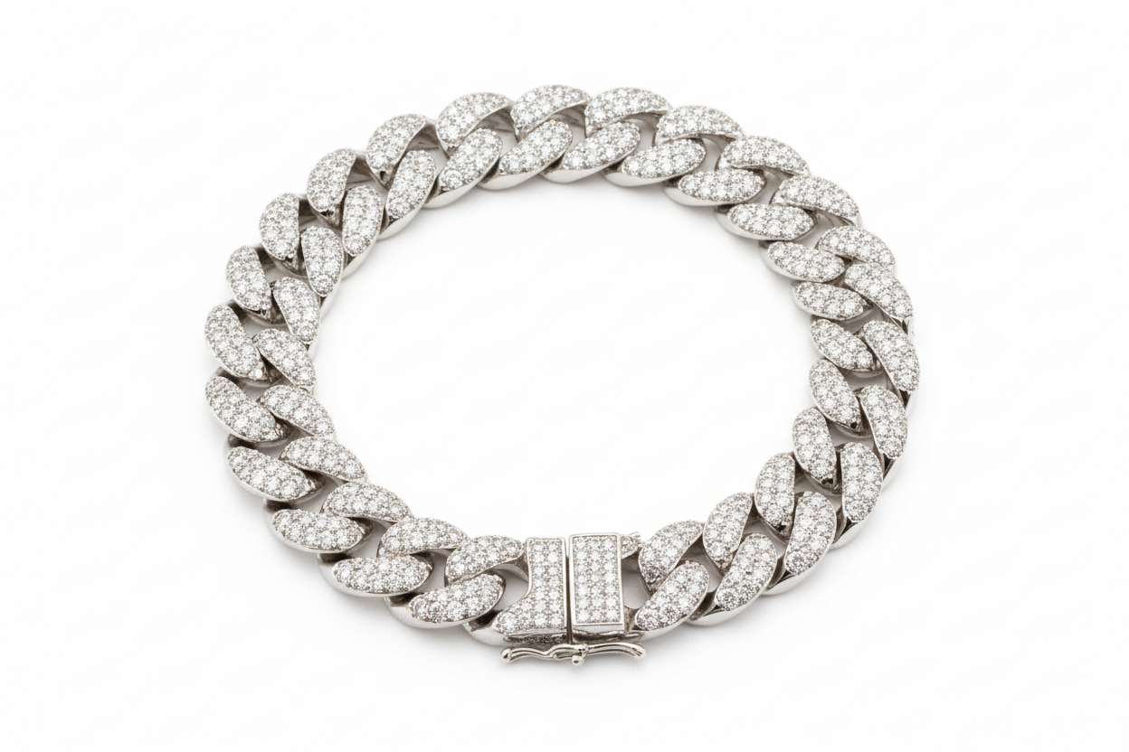 12mm Cuban Link Bracelet Iced Out